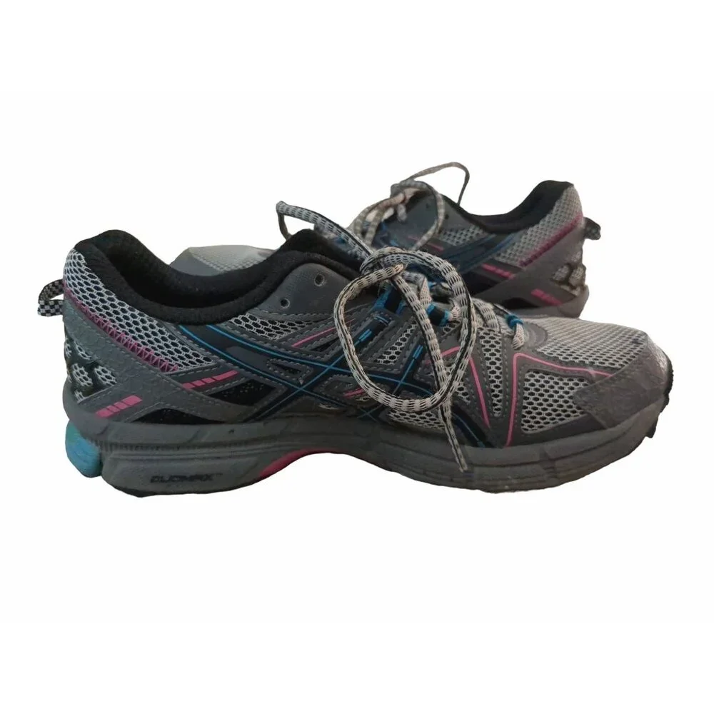 Asics Gel Kahana 8 Running Shoe Sneaker Womens 6.5 Gray Outdoor‎ Trail Lace Up